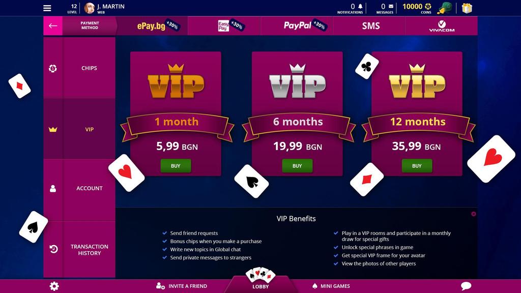 Social & Game platform Monetization VIP The VIP status gives you a long list of social benefits: Special VIP frame for your avatar Unlock more pre-defined chat phrases in