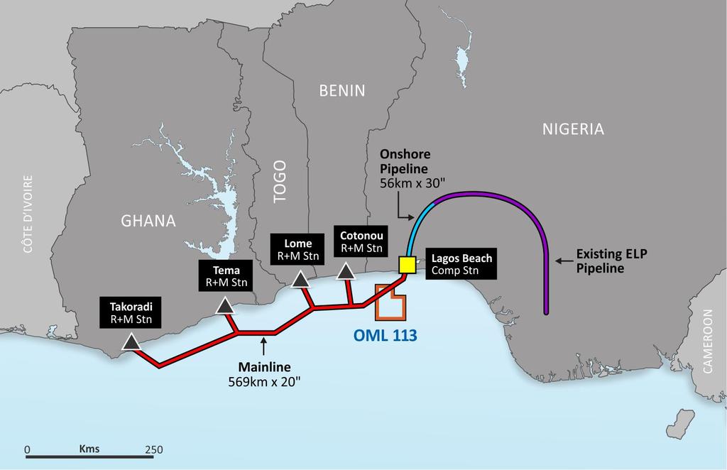 WEST AFRICAN GAS PIPELINE WAGP is owned by Chevron, Nigerian National Petroleum Corporation (NNPC), Shell, Ghana, Togo, Benin