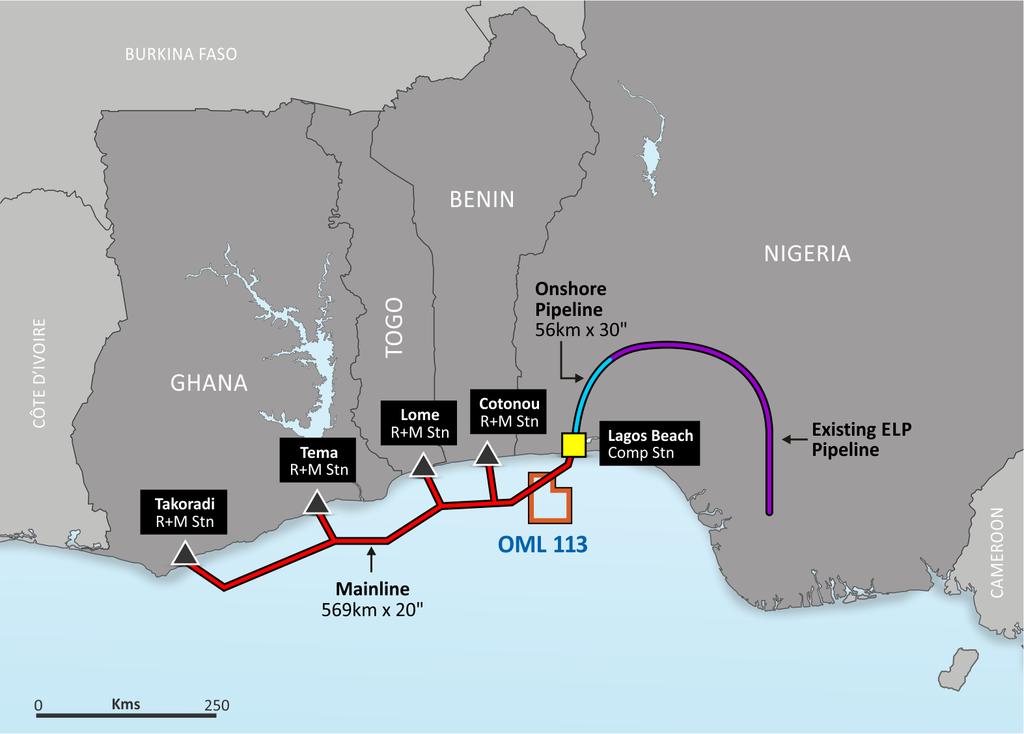 WEST AFRICAN GAS PIPELINE WAGP is owned by Chevron, Nigerian National Petroleum Corporation (NNPC), Shell, Ghana, Togo, Benin