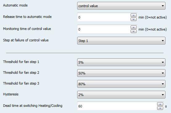 6.3 Automatic Mode The automatic mode can be realized via control value or a Delta T control.