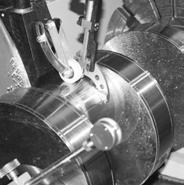 The peripheral rotation speed of CBN grinding wheel is costantly controlled