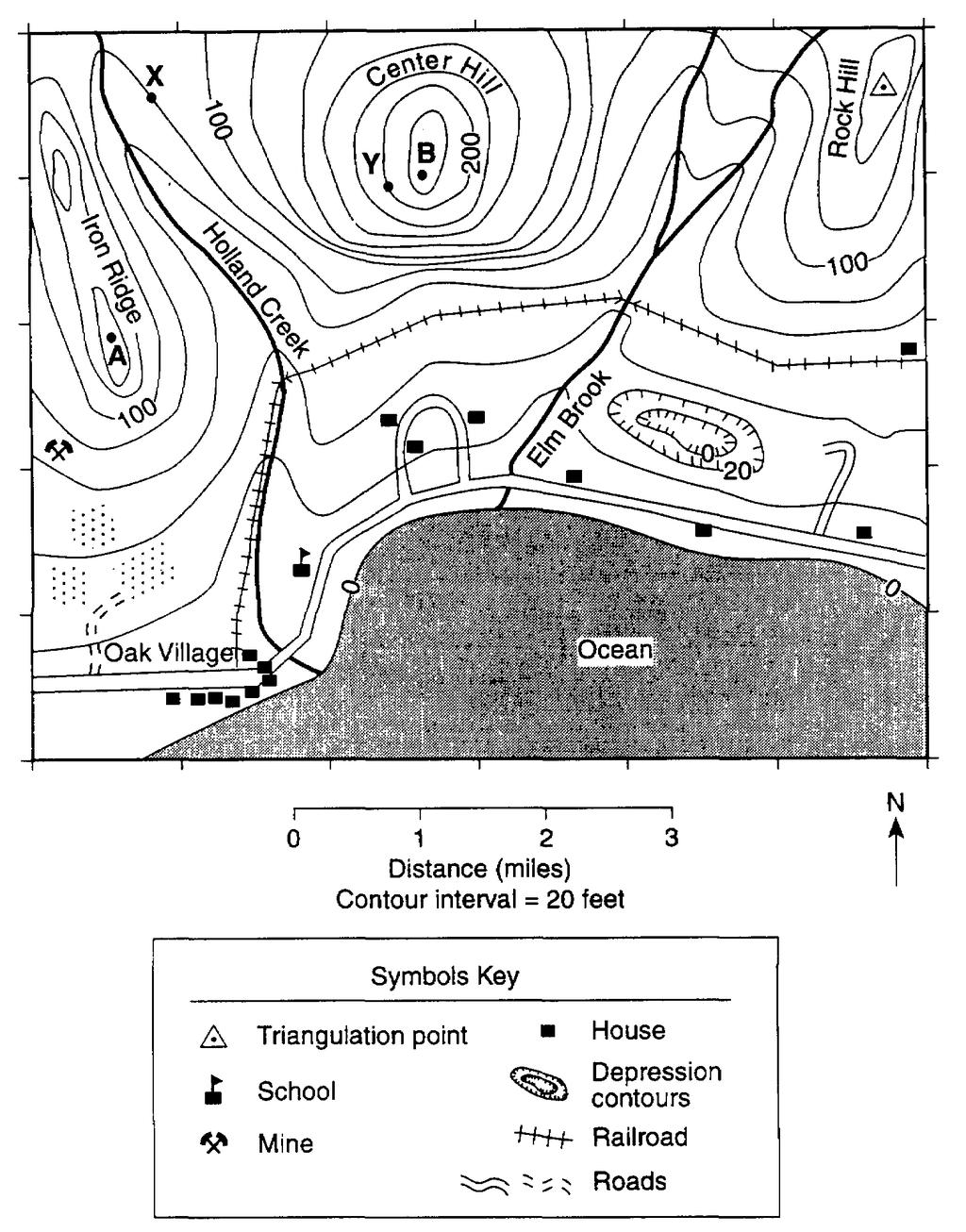 7. Base your answer to the following question on the topographic