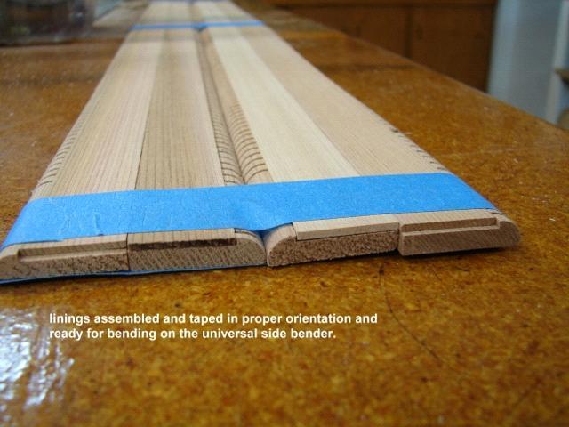 Trim with sandpaper until the solid lining and head block join well.