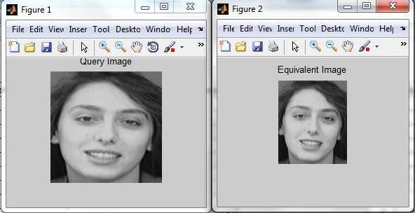 to matching the features of face with stored database.