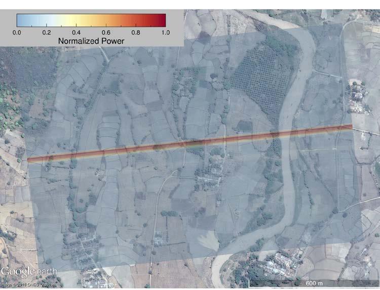 Hydrology Applications Irrigation pond in India In-land calmed water body ~40 x ~40 meter Along-track size < delay-doppler Resolution The pond is clearly resolved in focused SAR Image Multiple