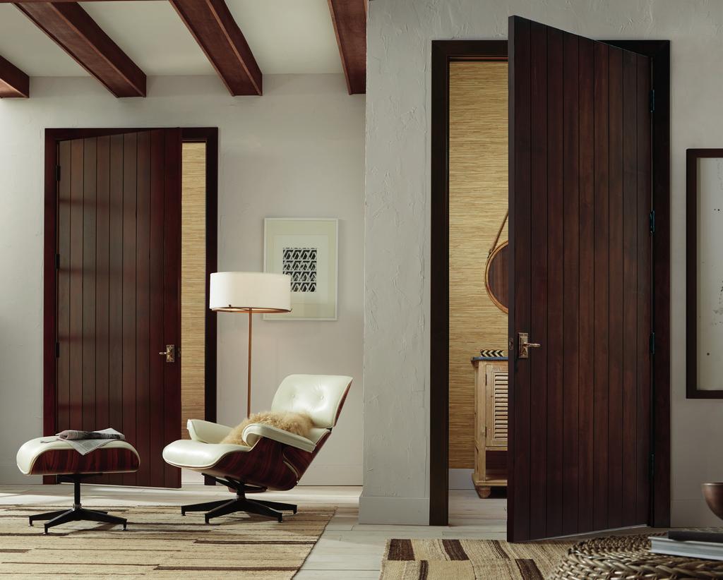 THE PLANK DOOR RUSTIC AND REAL Achieve the genuine look of rustic plank doors or create your own contemporary version of this ageless design.