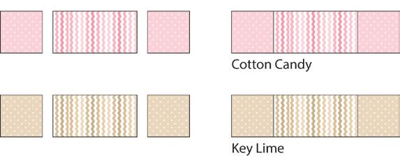 Designer Notes These directions are to make either the COTTON CANDY or KEY LIME color versions. Fabrics solely listed in the Cutting Directions are used in both versions.