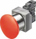 Actuators and Indicators, Metal, Round, 22 mm Complete units (UNIT) = 1 PS* = 1 UNIT PG = 102 Siemens AG 2010 Rated voltage of lamp Color of handle Contacts for front plate mounting DT Screw