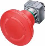 Actuators and Indicators, Metal, Round, 22 mm Actuators and indicators Siemens AG 2010 Version EMERGENCY-STOP devices according to ISO 13850 and IEC 6047-5-5 with holder 1)2).