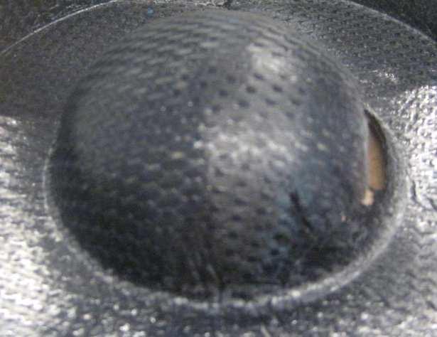 Figure 14 First trial of a hemisphere produced with small square particles 22 Sh A CONCLUSIONS Although pressure forming of thermoplastics using rubber particles instead of a solid rubber mould is