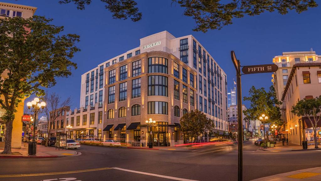 LOCATED ADJACENT TO: The new Pendry Hotel San Diego is the region s hottest urban destination for leisure and business travelers.