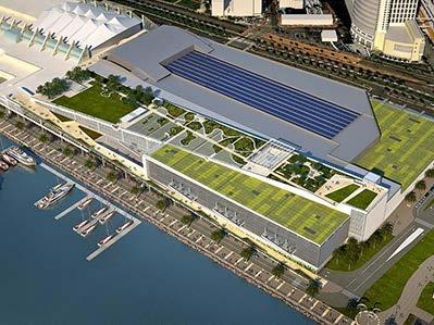 of ballroom space, a five-acre rooftop park/plaza 45,000 SF of visitor-serving retail space a