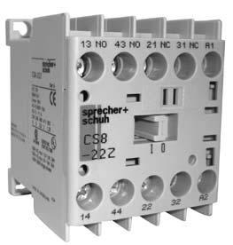 CS8 Industrial Control Relays The miniature relay system with big advantages CS8 front mount auxiliaries are positive guidance Despite increasing complexity, control systems and installations must