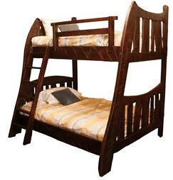 Beds PANEL BED & TIMBERFRAME BUNKS AB-089 Twin Dbl Pine Rustic Look AB-089 Twin