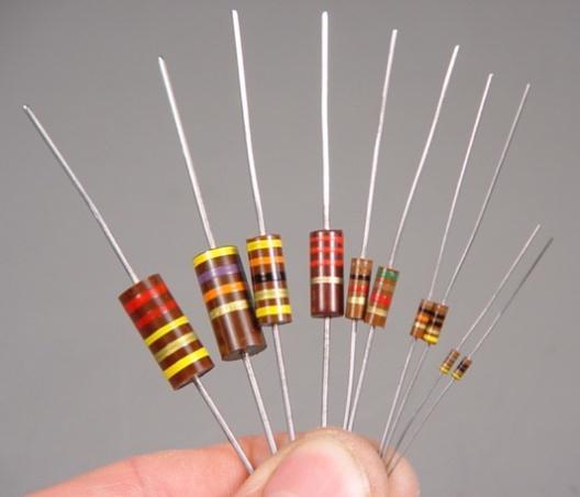Carbon-composition resistors Carbon-composition resistors are made of carbon mixed with other materials. The carbon mixture is moulded into a cylinder with a wire at each end.
