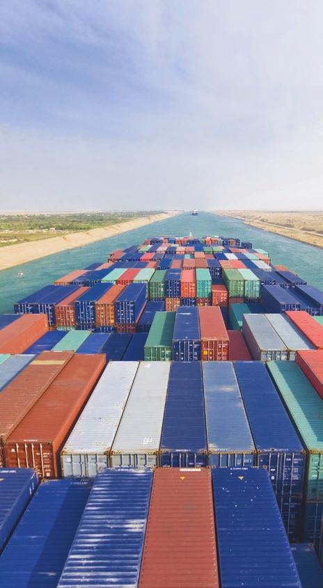 As a direct result, port and waterway RECORD-BREAKING SECOND SUEZ ---------------------------------------------- CANAL + expansion and maintenance are both required to keep up with the growing volume