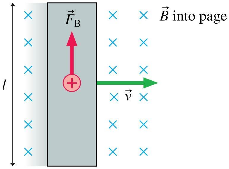Motional emf As a conductor moves through a uniform magnetic field, the charge carriers inside the conductor also move with the same velocity.