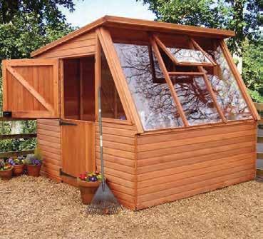 deal models) A wide range of sizes to choose from - see price list A choice of five tongue & groove cladding styles Pressure treated solid timber slatted roof Cedar