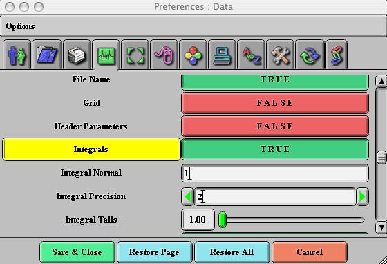 IV. Using Preferences to Customize an Account There are a number of preferences that can be set to suit a user's taste. These preferences include whether or not to display certain features (i.e. peak pick, integrals, grid), default file directories, printer options etc.