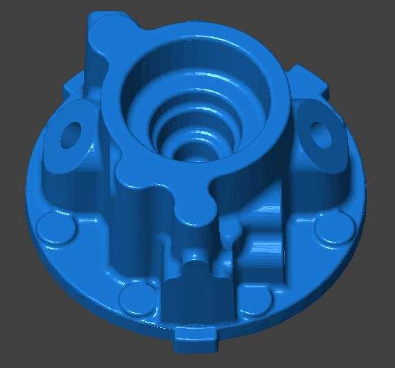 Ductile Iron Valve sand casting with printed sand core for internal passages.