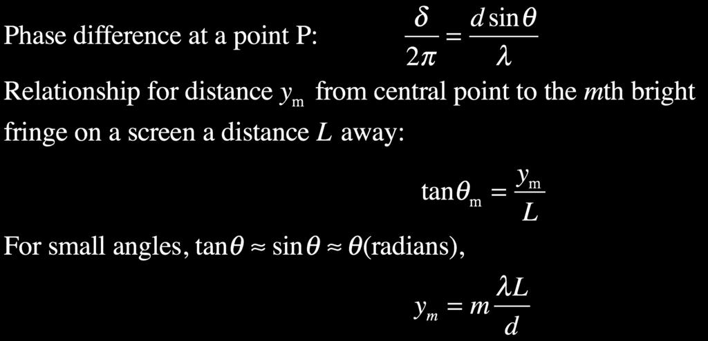 Interference: Different Path Lengths *The phase difference between two