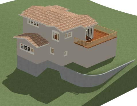 Adding a Driveway Open 3D views are redrawn whenever changes are made to the plan, even if the 3D views are not active.