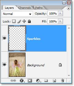 Step 12: Open A Photo And Add A New Blank Layer With our sparkle brush now created, we can add our sparkle trail to a photo, so go ahead and open the photo you want to use if it isn t open already.