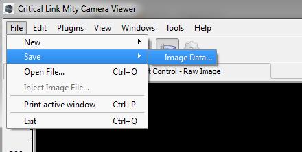 7 Saving Image Data to File 1. You may save an image data as a CSV, TIFF or binary CDI format. 2.