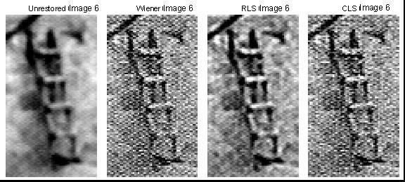 Figure 72: Zoomed In image 6 Moving on to Image 11 (lens is focused ½ cm in front of image target), the restoration results are shown in Figure 73.
