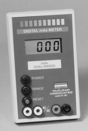 24 DIGITAL mas METERS Accurately measure x-ray generator mas values. Meets today s QC needs for accuracy and dependability. Used for calibration of high current and phototiming accuracy.