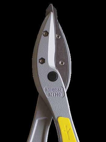 Offset blade pattern models are tradesman preferred because they flow material away from the blades making long cuts easier.