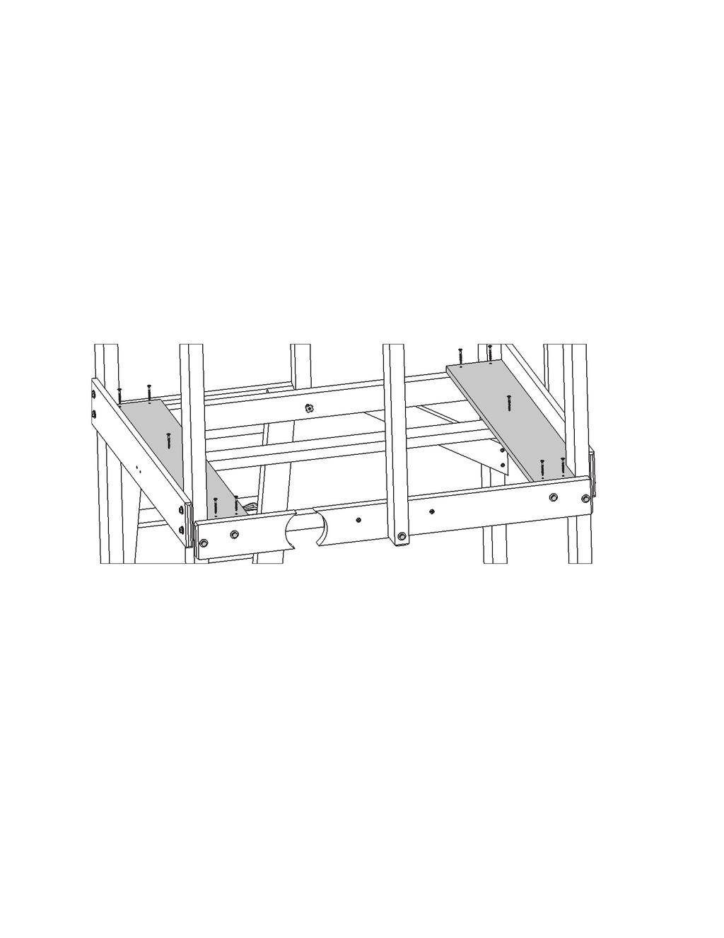 Step 19: Attach Gap and Floor Boards A: Install 1 (1890) CE Gap Board to each end of the assembly attaching to (1761) Side Joist, (1903) Floor Joist and (1908) Front Floor using 5 (S2) #8 x 1-1/2