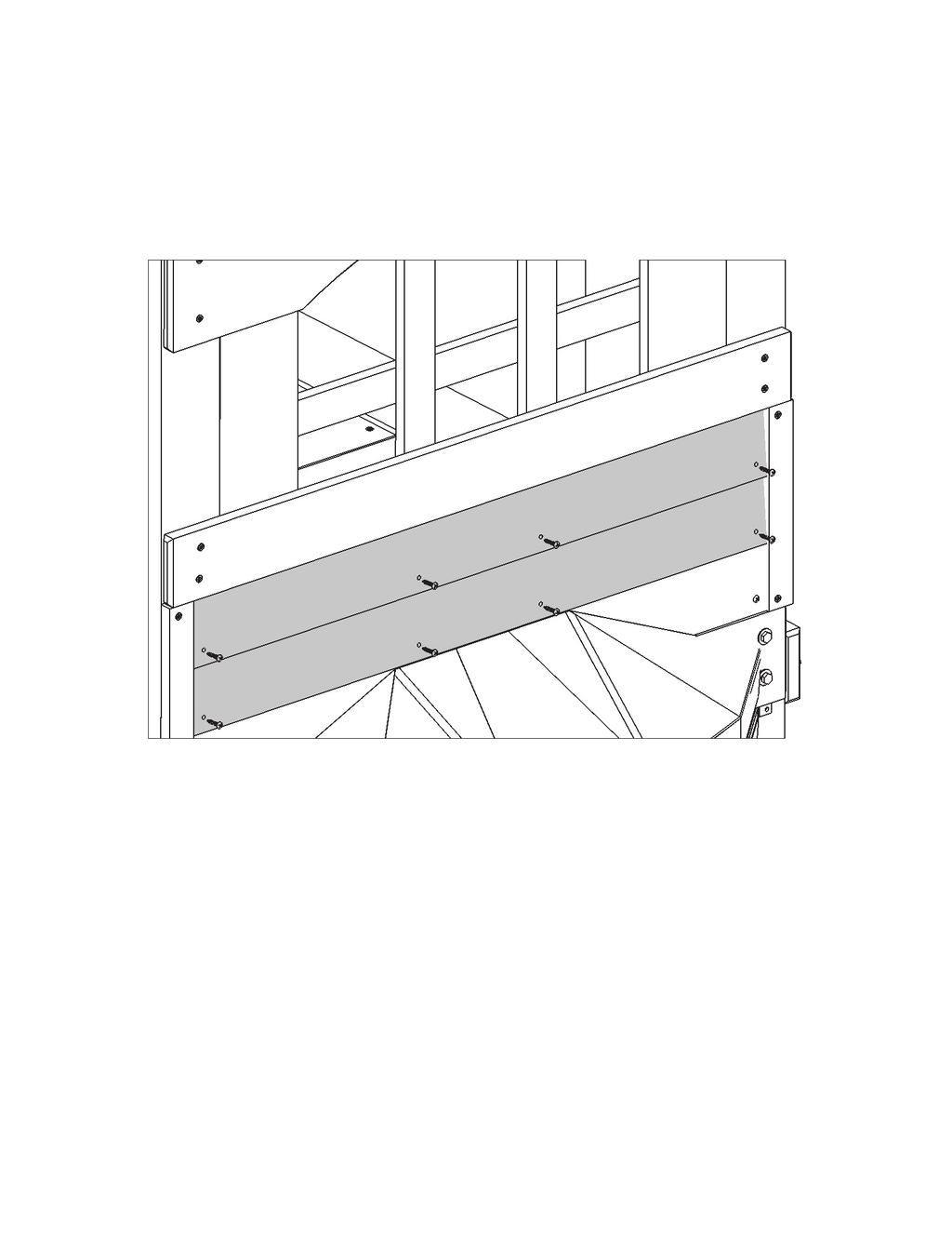 Step 23: Window Wall Assembly Part 4 L: Install 2 more (1929) Siding directly above the first, attaching to both () Posts and both (1866) Window Uprights with 4 (S0) #8 x 7/8