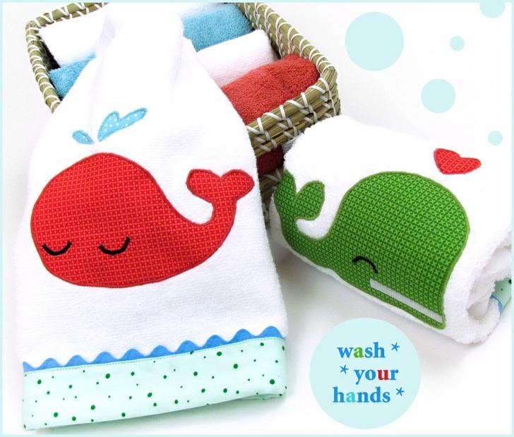 Published on Sew4Home Whale Appliqué Hand Towels: Make Hand Washing Fun for Kids Editor: Liz Johnson Friday, 29 September 2017 1:00 Wash your hands!
