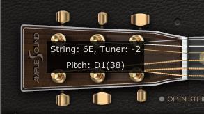 3.7 Tuner You can tune every string by turning its corresponding tuner, 2 semitones