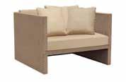 (45" x 45") Chat Table 44w x 44l x 20h 4080-6440 Angled Sectional, Loose Cushions and Pillows