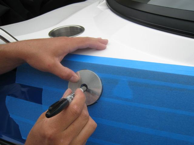 step 4 Once the desired position is achieved, place one of the backing plates over the