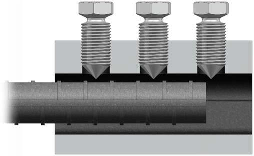 Tighten each screw until the head of the screw twists off. See Chart 1 for approximate twist-off torque.