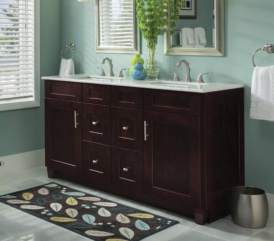 And remember, your choice of countertop edge can add to the look and feel of your bathroom.