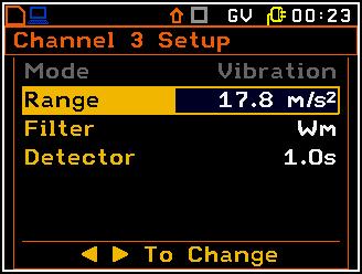 SVAN 958A DESCRIPTION OF GROUND VIBRATION FUNCTION 4 Channels setup allows to configure 2 independent profiles.