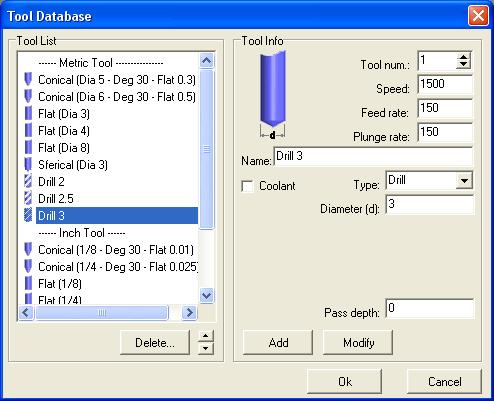 60. Click in the Tool List to select the Drill tool with