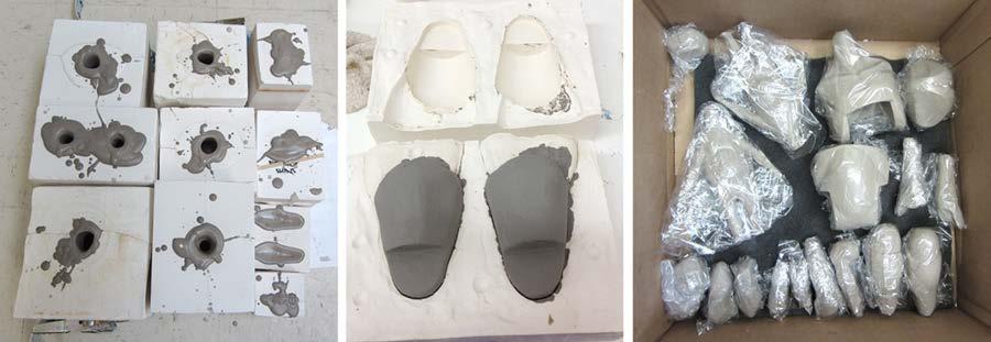 Process Images Here, I m casting all the different parts of a figure.