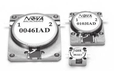 DROP-IN ISOLATORS Nova Microwave offers a line of Drop-In Isolators in various package sizes and frequency bands, specifically designed for communications applications, military applications,
