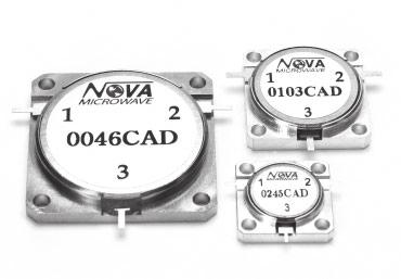 DROP-IN CIRCULATORS Nova Microwave offers a line of Drop-In Isolators in various package sizes and frequency bands, specifically designed for communications applications, military applications,