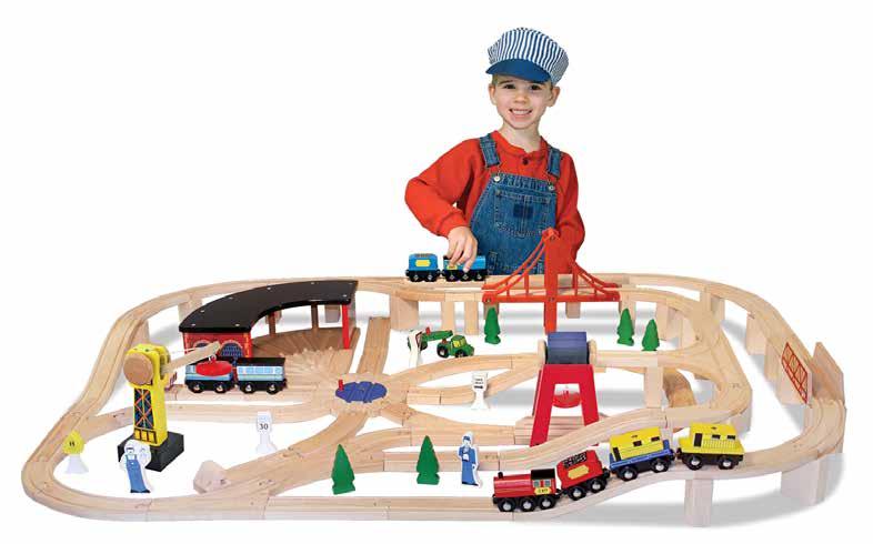 VEHICLES Pretend & Play Vehicles Wooden Railway Set This amazing wooden railway set includes everything needed for budding train enthusiasts: a