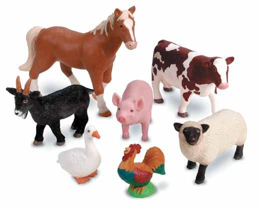 encouraging oral language and vocabulary development. Durable plastic animals are sized perfectly for small hands and can be wiped clean.