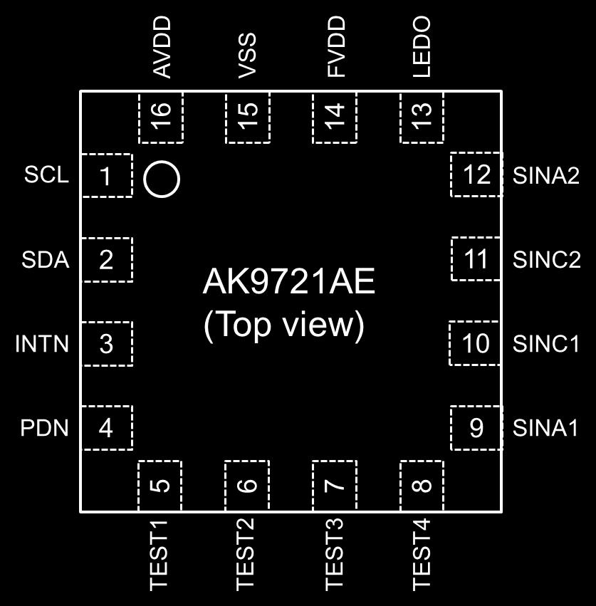 6. Pin Configurations and Functions 6.1. Pin Configurations Figure 5.1 Pin Configurations 6.2. Functions Table 5.1 Pin Functions Pin No. Name I/O Functions 1 SCL I I 2 C clock input pin.