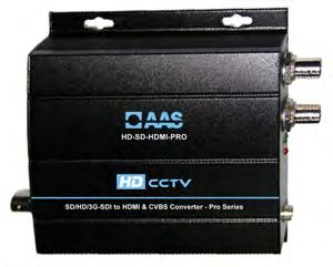 Cable Management Solutions SD/HD/3G SDI HDMI to CVBS Converter HD-SD-HDMI-PRO Features: Signal Type: SMPTE 425M (A