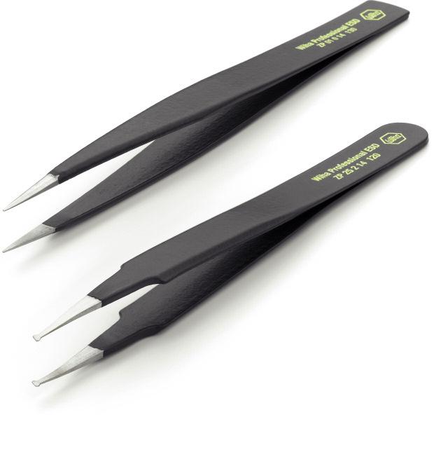 Professional ESD. Application: Universal tweezers for all current electronics applications. 32318 9 130 AA 19 10 ZP 09 0 14 Precision Tweezers Professional ESD.