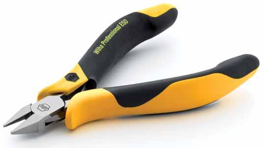 component handle with non-slip soft grip surface, protects the hand and reduces manual effort & user fatigue Flush Cutter Ultra Full Flush Hardened & annealed high carbon tool steel, induction